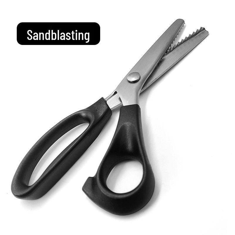 

Handmade Stainless Steel Serrated Edge Lace Scissors - 5mm Triangle Dog Tooth Design for Fabric