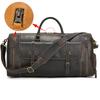 Crazy Horse Leather Travel Bag Men'S Leather Handbag One Shoulder Oblique Span Bag With Shoes Cowhide Luggage
