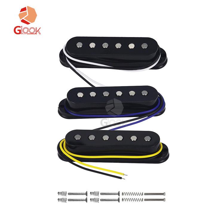 Single-Coil Pickup Electric Guitar Alnico 5 Flat-Pole Accessory Bridge чёрный