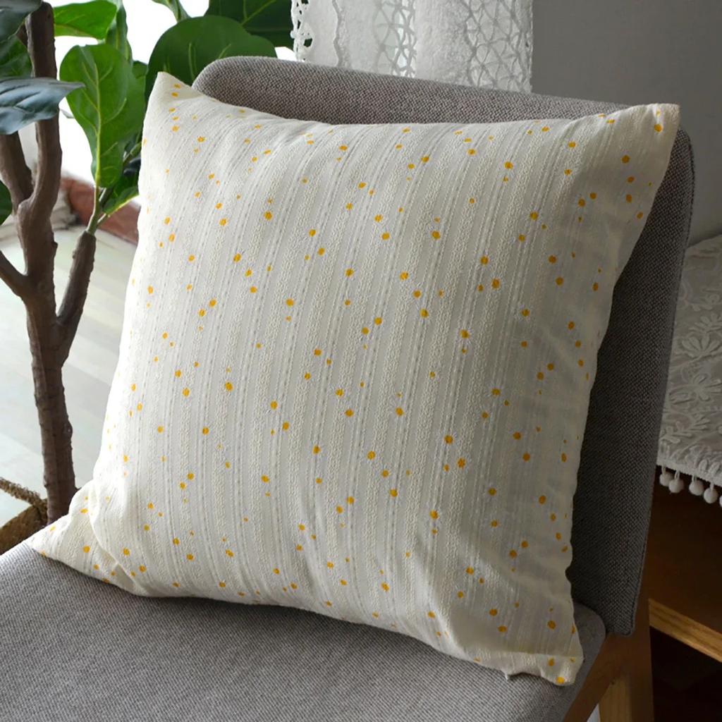 Skin-friendly Cushion Cover Home Decor Sofa Ruffle Pillows Cover Couch Ornament Cotton Floret Frill Pillowcase with Flounces