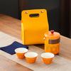 Outdoor Travel Tea Set Home One Pot Four Cups Portable Storage Bag Ceramic Quick Cup Brewing Teapot Tea Cups