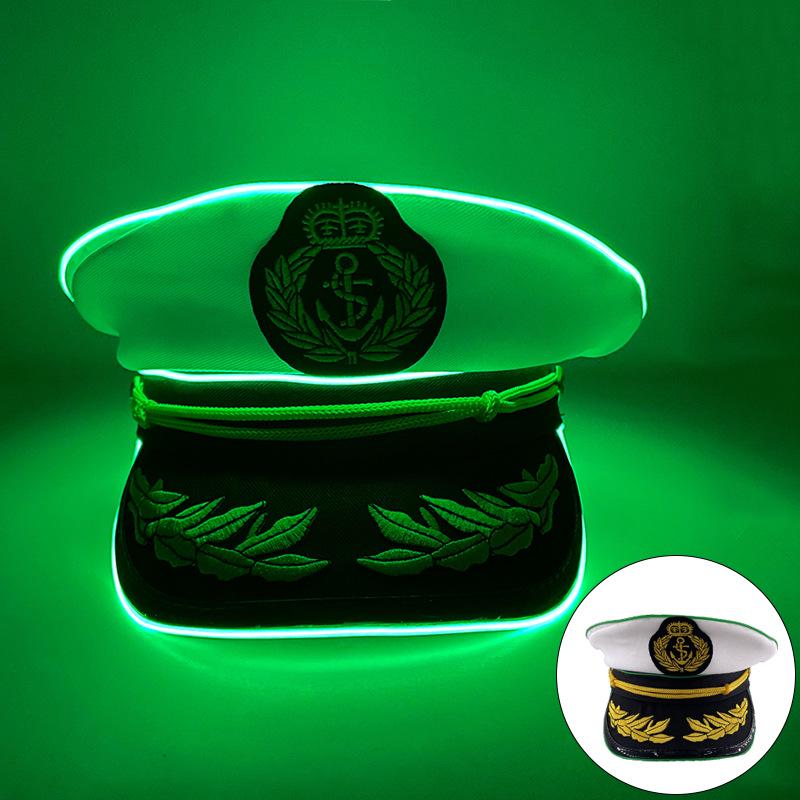 Vierfarbiger LED-Leuchtcowboyhut für Bühne & Halloween-Party