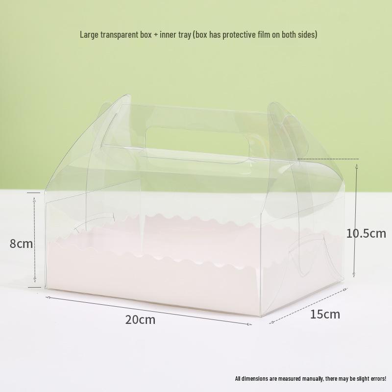Handheld Kraft Paper Pastry Box for Desserts and Afternoon Tea
