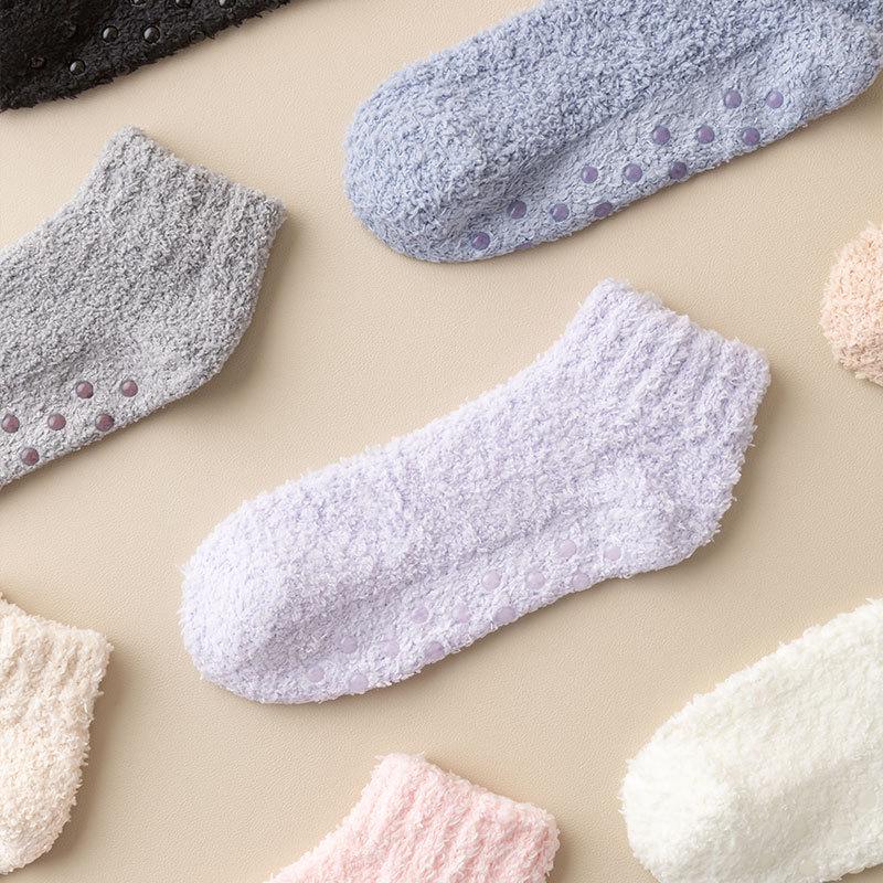 Women's Winter Thickened Warm Coral Fleece Anti-Slip Floor Socks