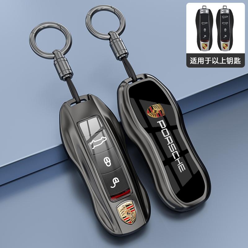AABK1 3 4 Buttons Car Key Case Cover Fob Shell Bag For Porsche 718 Cayenne Panamera 911 Macan Key Case Key Cover Taycan Cayman Boxster