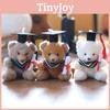 Cute Bear Plush Keychain Backpack Charm Super Soft Pp Cotton Stuffed Animal Gift For Kids Teens