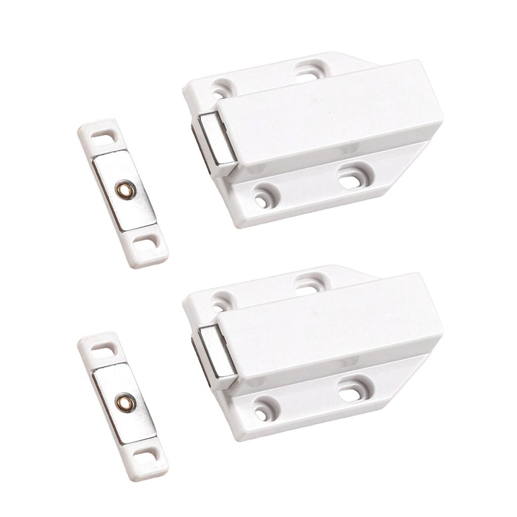 2 Pack Portable Sturdy Magnetic Push To Open Cabinet Hardwares Accessory for Hide Door and Drawers In Elegant Color