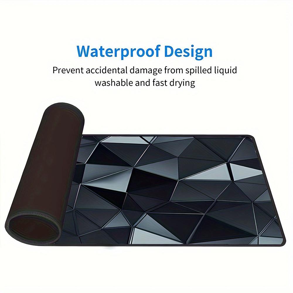 1pc Large Gaming Mouse Pad, UV Reactive Non-Slip Desk Mat, Washable PolyesterGeometric, Abstract, PatternComputer Pad with Vibrant Game Mach