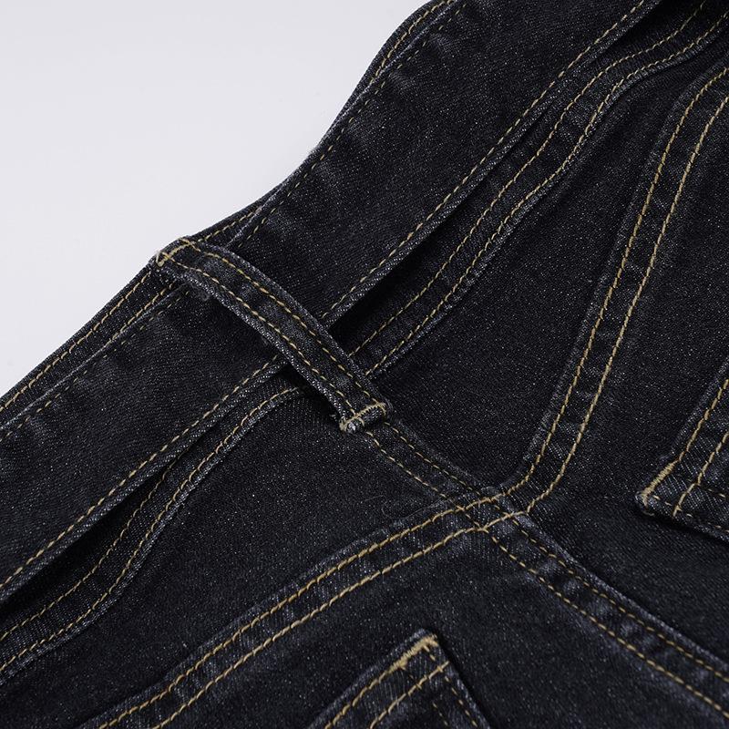 Women's 2026 Spring Retro Micro-Flare Black Jeans: Slimming, Body-Shaping, Low-Rise Long Pants