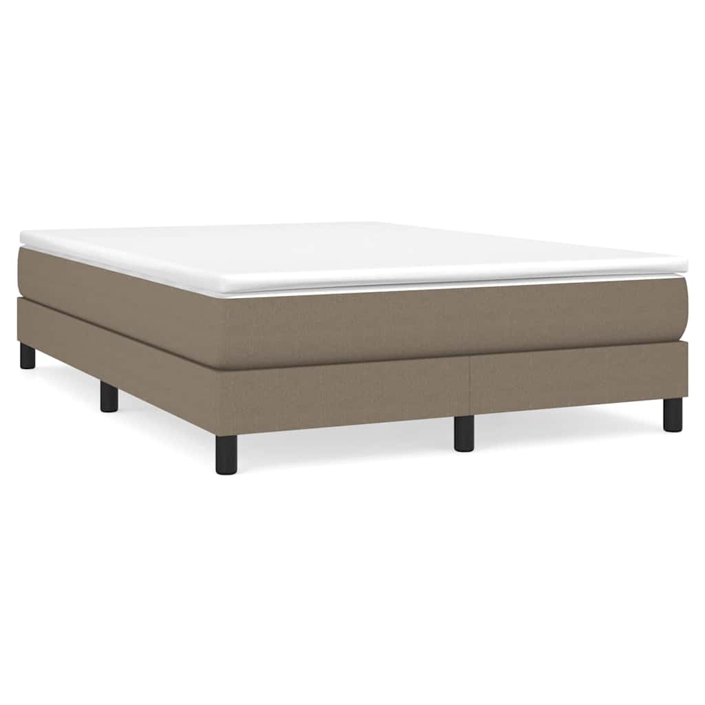 Vidaxl Letto Continentale Con Materasso, Taupe, Tessuto, 140X190 Cm