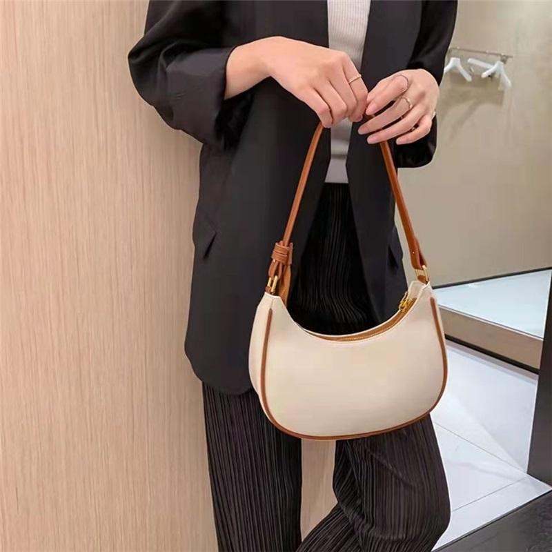 Korean Niche Crescent Underarm Bag Women Luxury Fashion Mini Handbag Single Shoulder Crossbody Purse