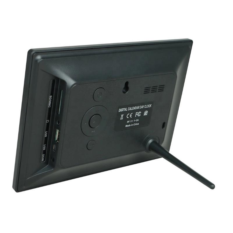 7-Inch HD Digital Photo Frame and Clock with Large Font Calendar IPS Screen