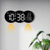New living room wall clock digital LED electronic clock with lighting multi-function alarm clock temperature with remote control 2808
