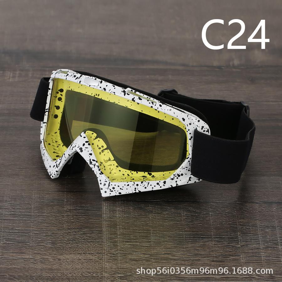 Painted Off-road Motorcycle Goggles, Retro Harley, Locomotive Outdoor Sports Riding Goggles, Ski Eyes