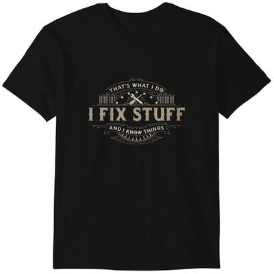 Das mache ich Ich repariere Sachen und ich weiß Dinge Lustiges T-Shirt Klassisches T-Shirt