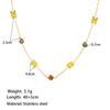 Hot Sale Double C Dopamine Mixed Color Zircon Necklace Electroplating Real Gold Color Retaining Light Luxury Jewelry