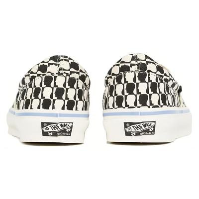Brain Dead x Slip on LX Karomuster, Brain Death Niedrige Skateboard-Schuhe Unisex Schwarz Weiß VN0A45JKBA2