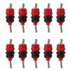 10 Pezzi Capezzolo Automatico per Acqua di Pollo 360 Gradi Bevitore per Pollame Capezzolo per Irrigazione Pollo Anatra Gallina Sfera in Acciaio Rosso
