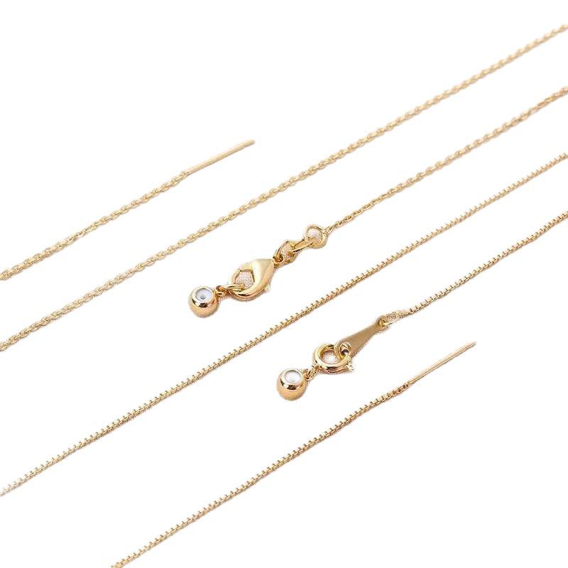 Minimalist Luxury Necklace: Exquisite High-End Box Chain with Versatile Bead and Pin Design