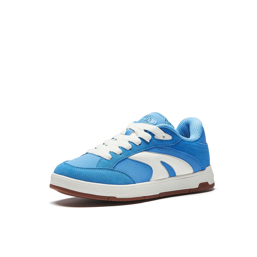 Anta Micro Bread Retro American Versatile Simple Fashion Durable Lightweight Low-Top Skate Shoes Women Sneakers Blue White 922548007-3