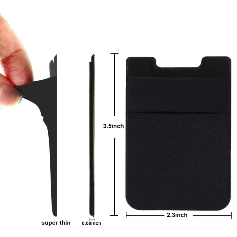 Einteiliger elastischer Lycra-Kartenhalter mit doppelter Lage und selbstklebender Rückseite für Handys