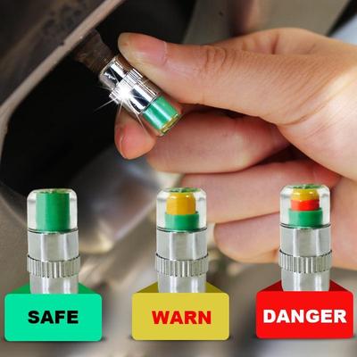 4 stücke Reifen Detektor Auto Reifendruck Anzeige Alarm Überwachung Ventil Kappe Sensor Externe Ventil Erkennung Manometer Anzeige