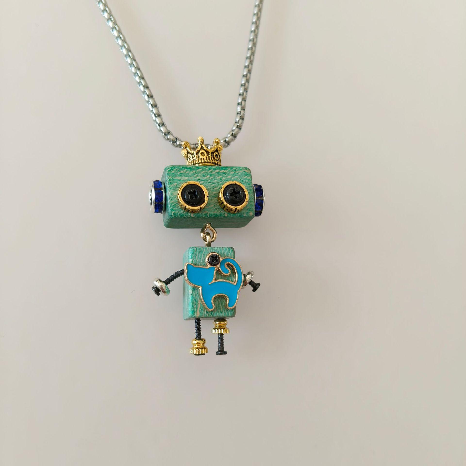 

Панк ручной работы Деревянный кулон Брелок/Ожерелье Украшение для машины 018