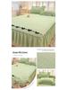 A-Grade Crinkled Double-Layer Bed Skirt & Cover: Non-Slip, Machine-Washable Mattress Protector