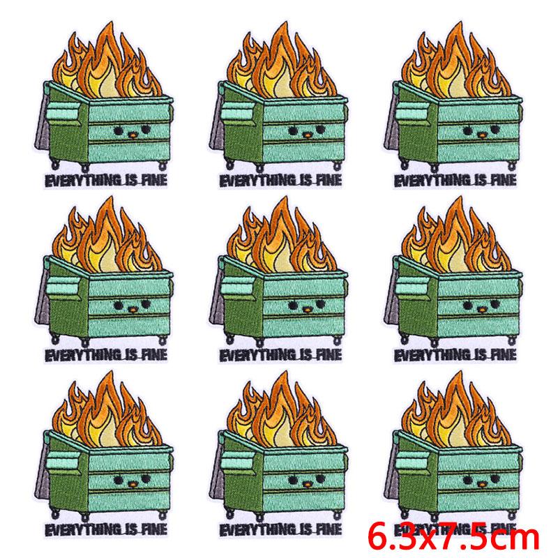 10Pcs/Lot Wholesale Fashion Cartoon Patch Iron On Patches On Clothes Letters Embroidered Patches For Clothing Applique Stickers