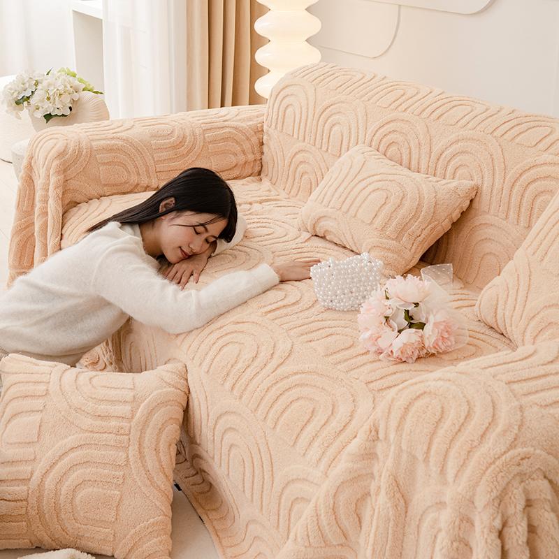 Winter Plush Sofa Cover Cloth Non-slip New Sofa Towel Lazy All-inclusive Universal Sofa Full Cover Blanket