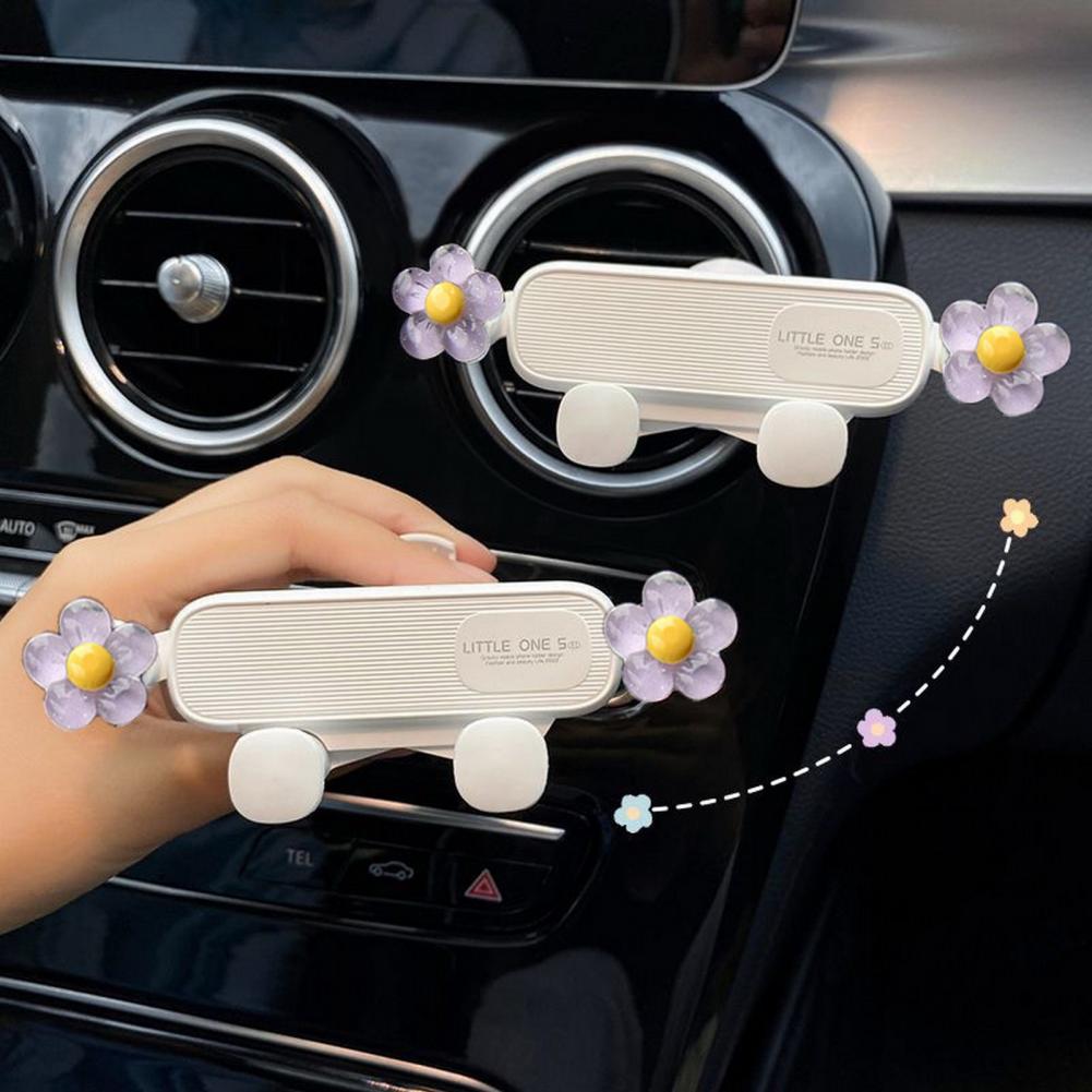 

Foldable Car Phone Holder Air Vent Phone Mount Tiny Design Stable Hook Smartphone Support One Hand Operation Accessories