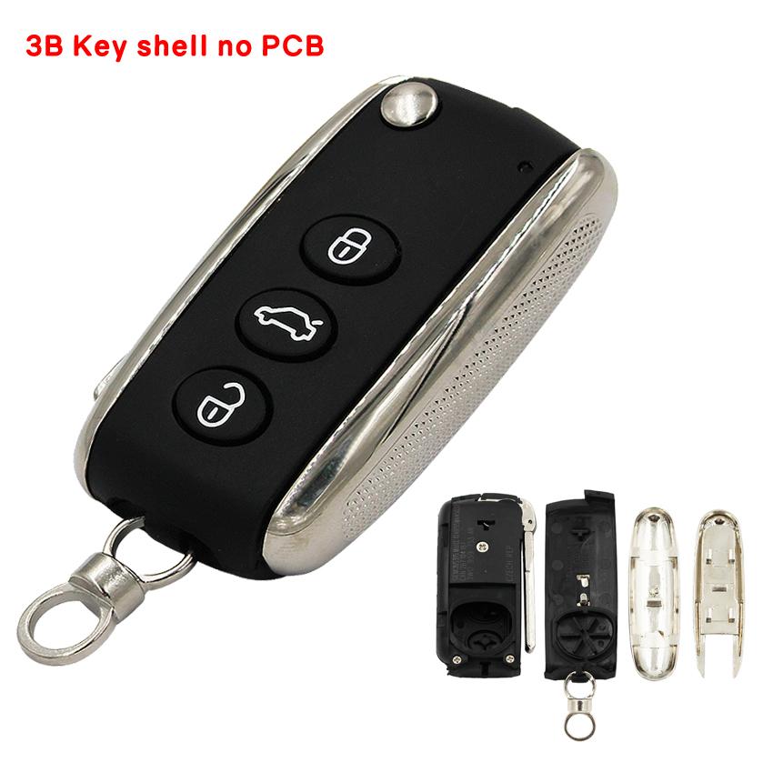 Ecusells Smart 3/4 Button Remote Key 315Mhz/ 433mhz ID46 for Bentley Continental GT GTC Flying Spur FCC KR55WK45031 KR55WK45032