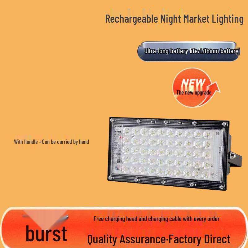 Rechargeable LED Stall & Outdoor Emergency Light with Strong Beam and Bracket