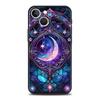 Beautiful Sun Moon Glass Phone Case Cover for iPhone 17 16 15 14 13 12 11 Pro Max 17 Air Plus Shockproof Soft TPU Shell Fundas
