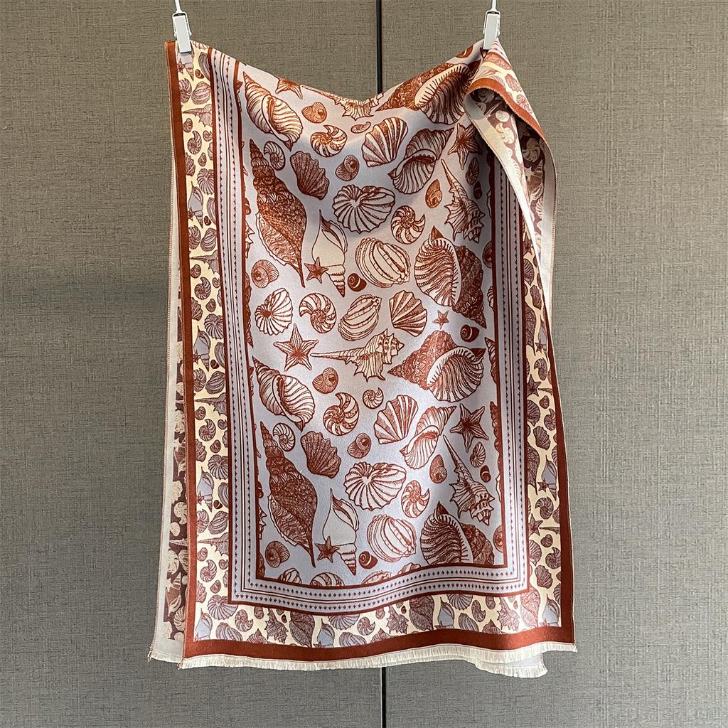 Luxury 63*185Cm Warm Scarf For Women Tassel Shawl Imitation Cashmere Pashmina Warps Autumnwinter Coldproof Windproof Blanket