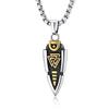 Vintage Stil Nordisch Odin Speer Anhänger Trendig Edelstahl Gungnir Pfeilspitze Halskette Herren Wikinger Rune Valknut Amulett Schmuck