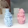 New Cute Hat Scarf Snowman Candle Silicone Mold Hold Snowflake Christmas Tree Plaster Soap Resin Mould HOME Decor Gift 2024