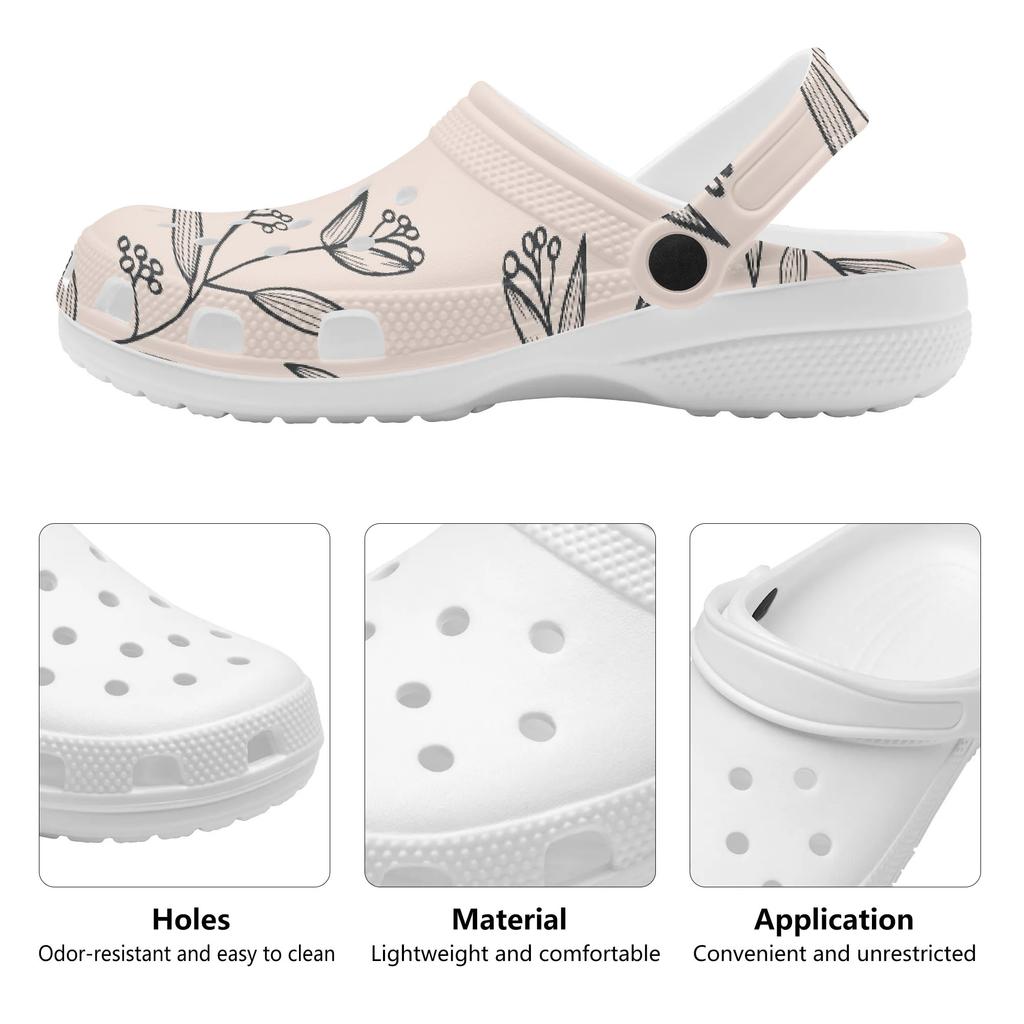 Helle Bedruckte EVA Hofclogs Unisex Flexibel Atmungsaktiv Zum Hineinschlüpfen Garten Hof Haus Badezimmer Freizeit Gehen Sommer Sandalen Haushaltsgebrauch