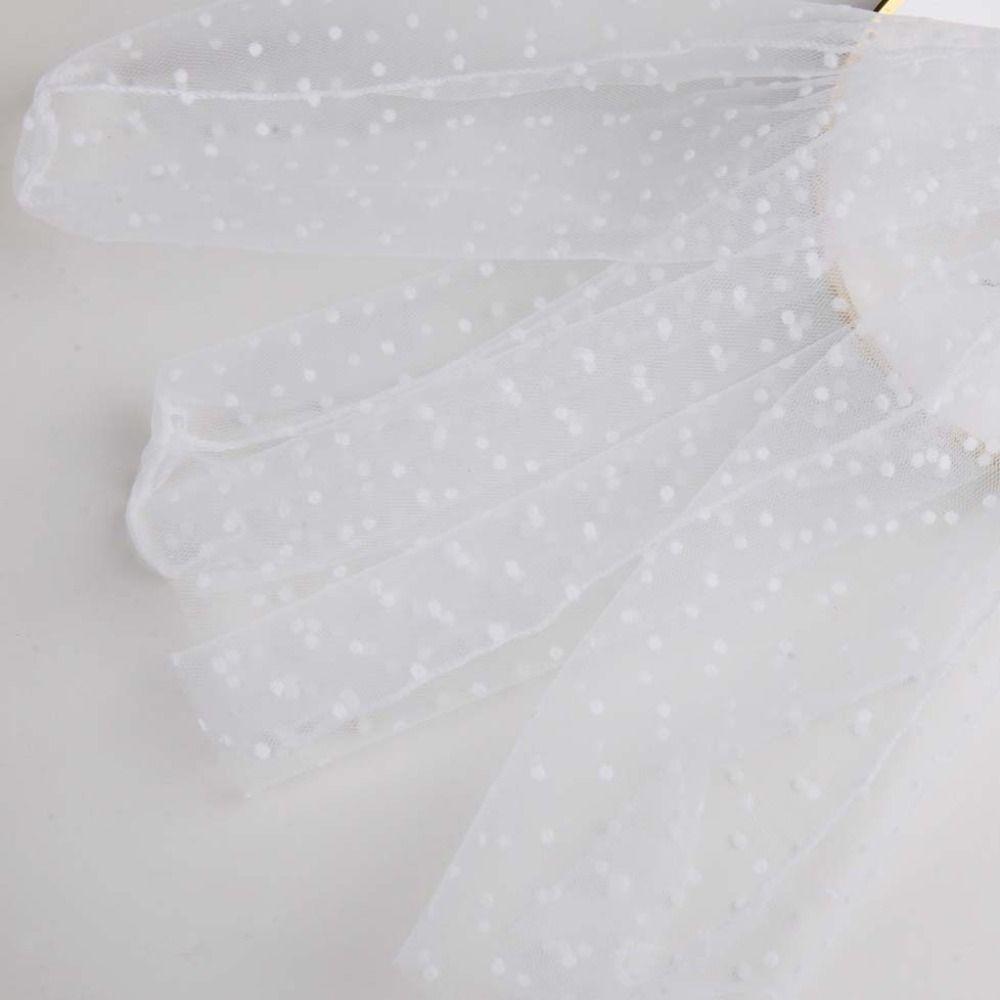 Tulle Lace Dot Middle Tube Socks Quick Dry Mesh Tulle Bow Short Socks Breathable   Streetwear