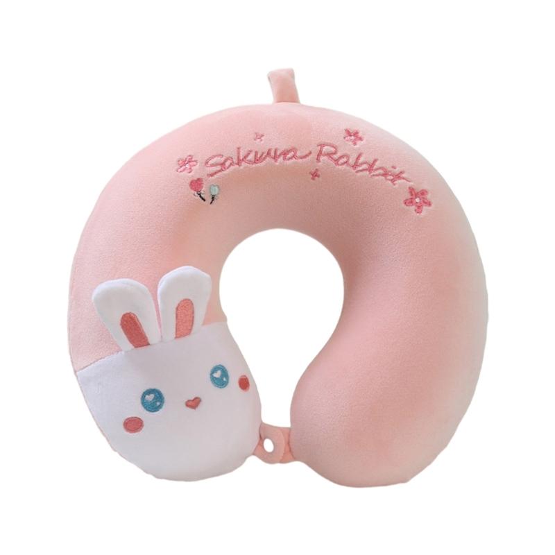 Ushaped Travel Pillow Cartoon Animal Neck Pillows for Travel Office Work Home