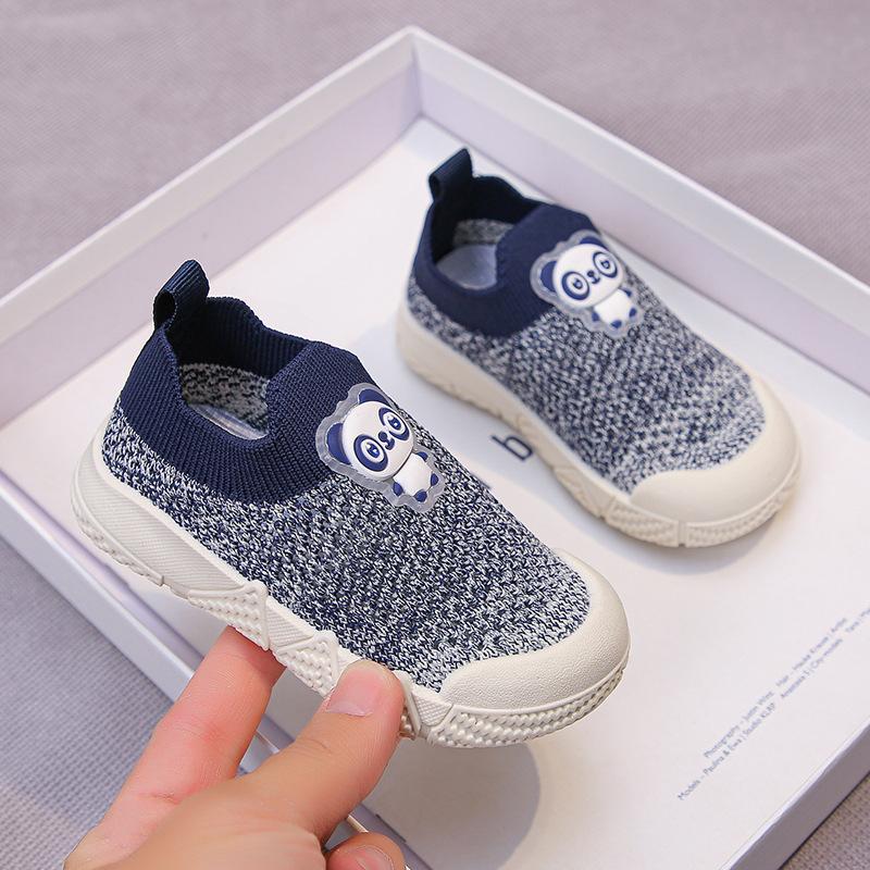 

Baby net shoes 1-2-3 years old spring and summer boys and girls soft soles children pedal indoor kindergarten fly knitting sports shoes 25