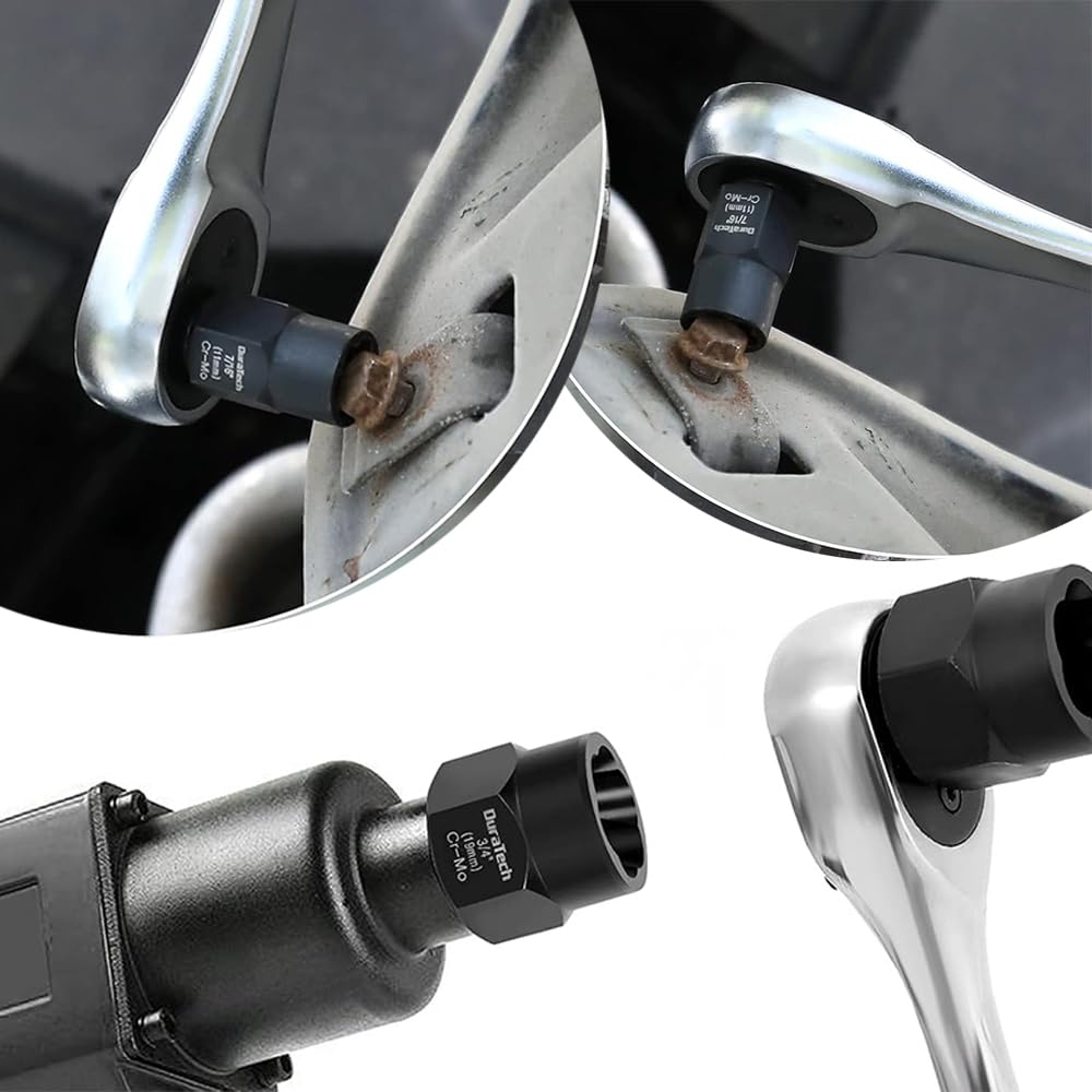 Impact Wrench Wheel Nut Socket Nut Extractor Socket Nut Broken Bolt Nut Stripped Bolt Extractor Motorcycle Car Drive 3-Piece Set, Set, Twister,