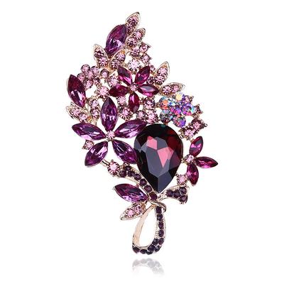 Fashion Brooch Stained Glass Large Brooch Crystal Brooch Corsage Women'S Clothing Accessories