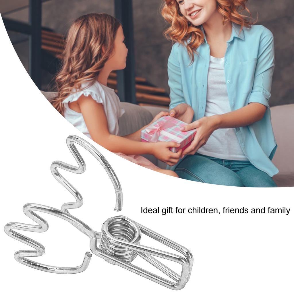 100Pcs Paper Clamps Metal Hollow Strong Clamping Force Crown Shape Tail   Clips for   School Home