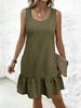 High-Quality European & American Sleeveless Knit Midi Dress - Elegant Women's Vest Style