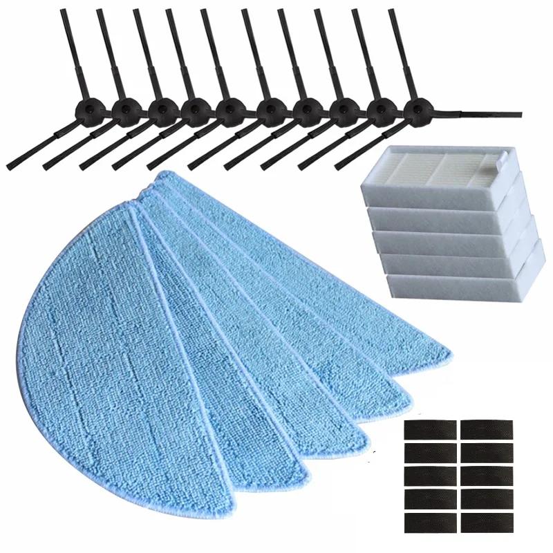 Vacuum Cleaner Hepa Filter Mop Cloth Side Brush for Easy home SR 3001 Robotic Vacuum Cleaner Spare Parts Filters Brush