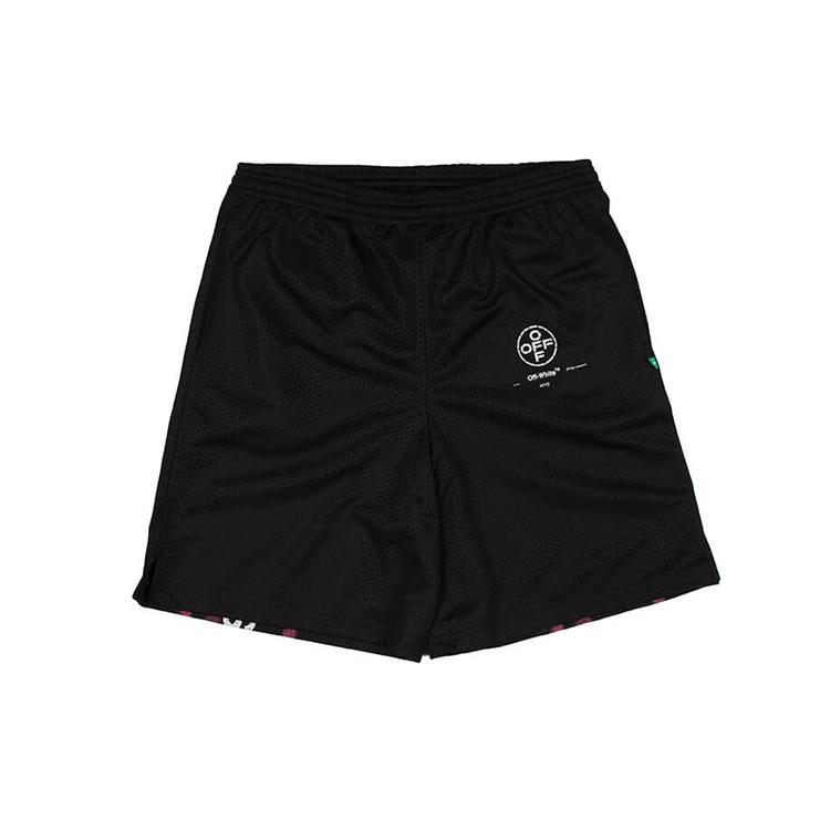 OFF WHITE SS19 Casual Shorts Mens Black Pink OMCI005R191010151028 S розовый/чёрный