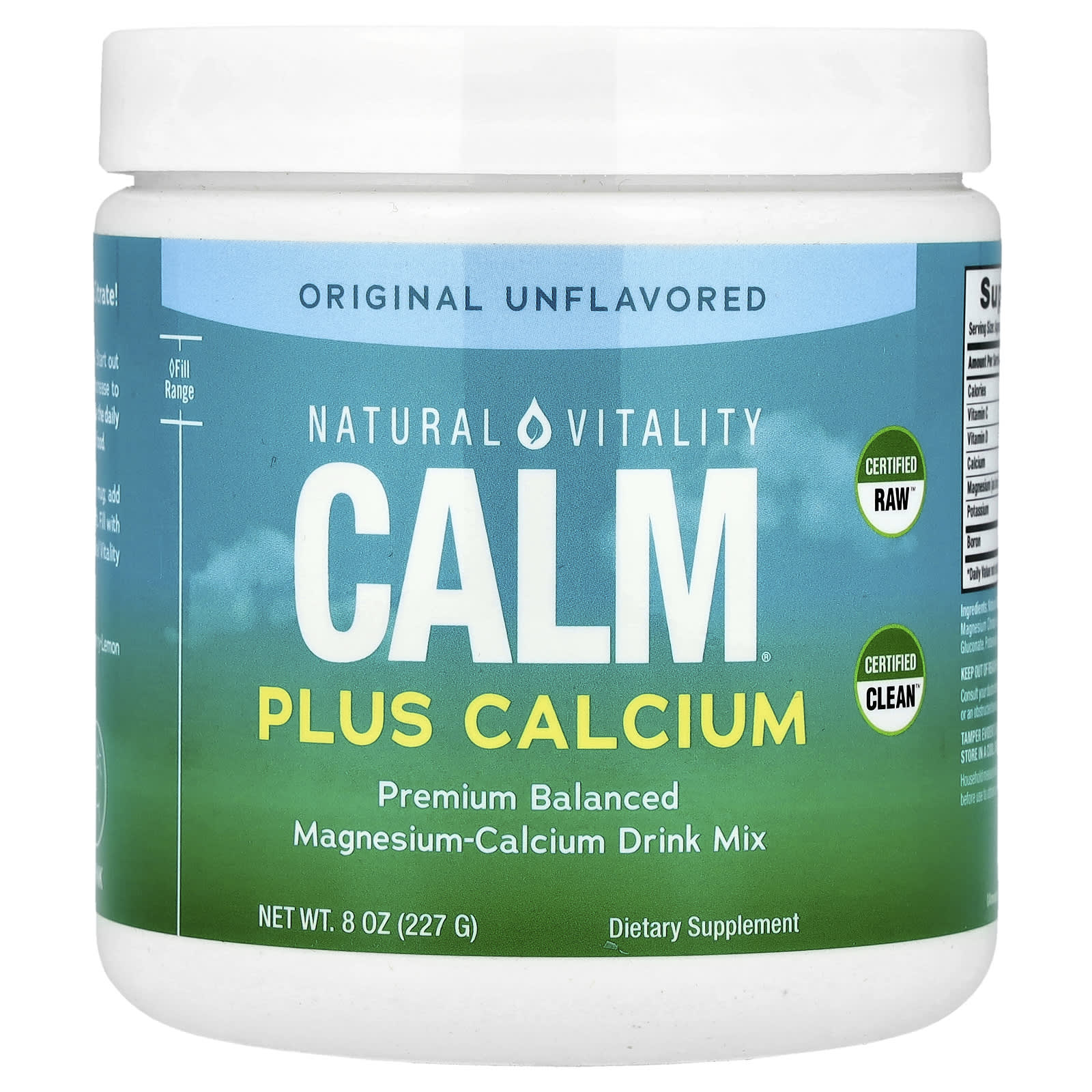 

Calm® Plus Calcium, Magnesium-Calcium Drink Mix, Original Unflavored, 227G (8Oz)