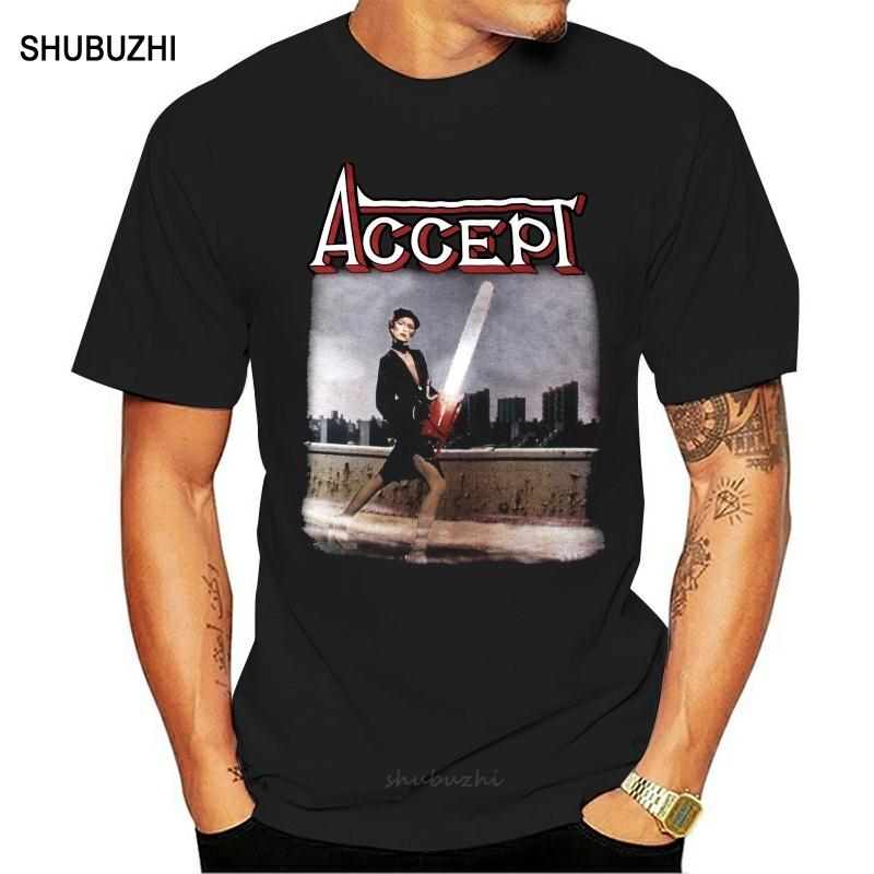 Men t shirt ACCEPT ACCEPT 1979 BLACK HEAVY METAL UDO SAXON KROKUS WARLOCK t-shirt novelty tshirt women S разноцветный