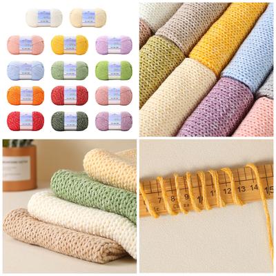 Dyed Yarn for Crocheting Knitting Cotton Yarn for DIY Craft Mixed Color Milk Cotton Yarn for Handmade Hat Crochet Supply